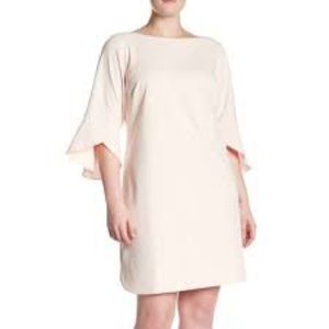 Vince Camuto Baby Pink Shift Dress w Flare Sleeves